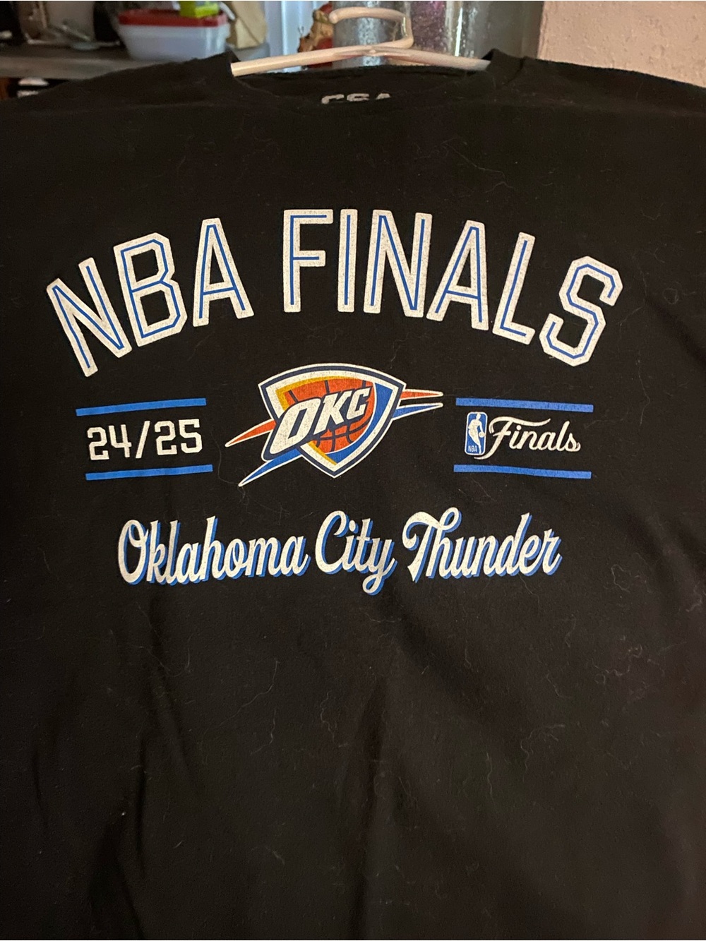 Oklahoma City Thunder NBA Finals 24/25 Short Sleeve T-Shirt - Black